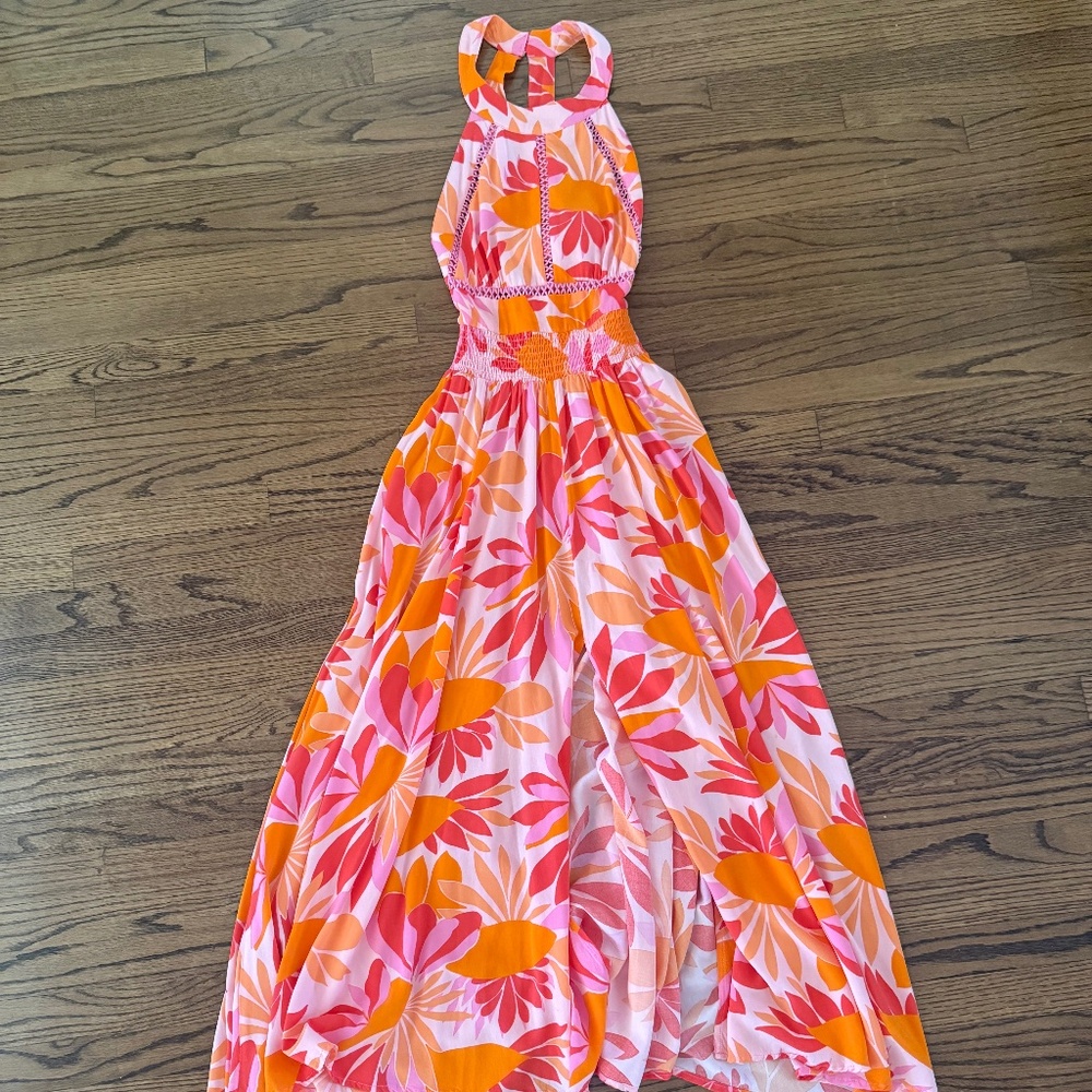 Abel The label Flowy Floral Midi Dress